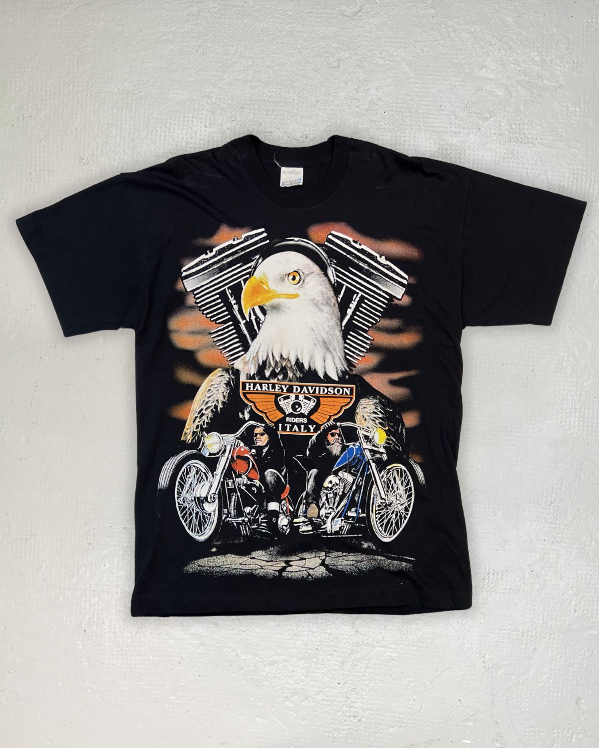 90s Harley Davidson Riders Italy Single Stitch Tee