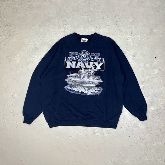 LEE NAVY CREWNECK