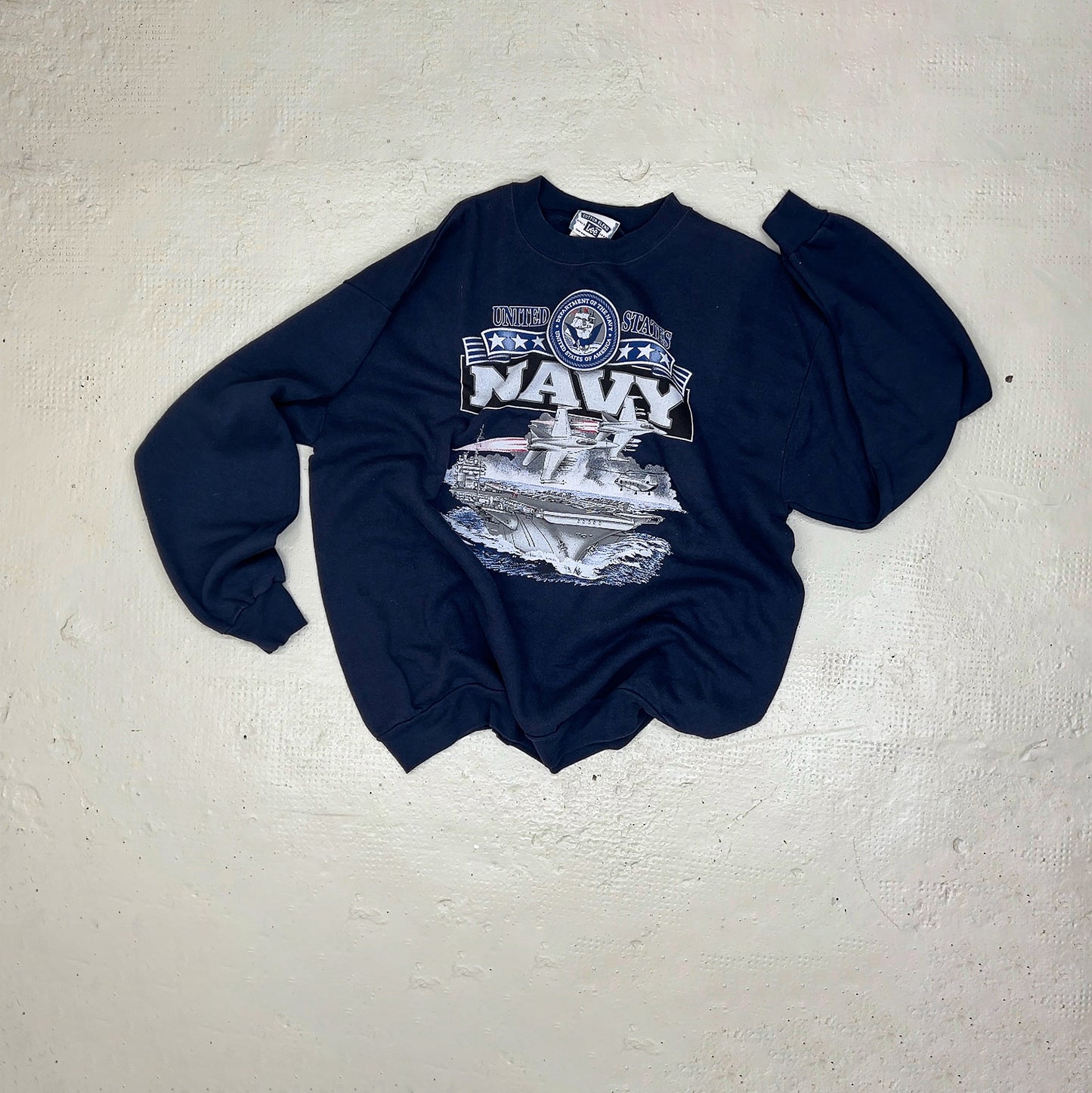 LEE NAVY CREWNECK