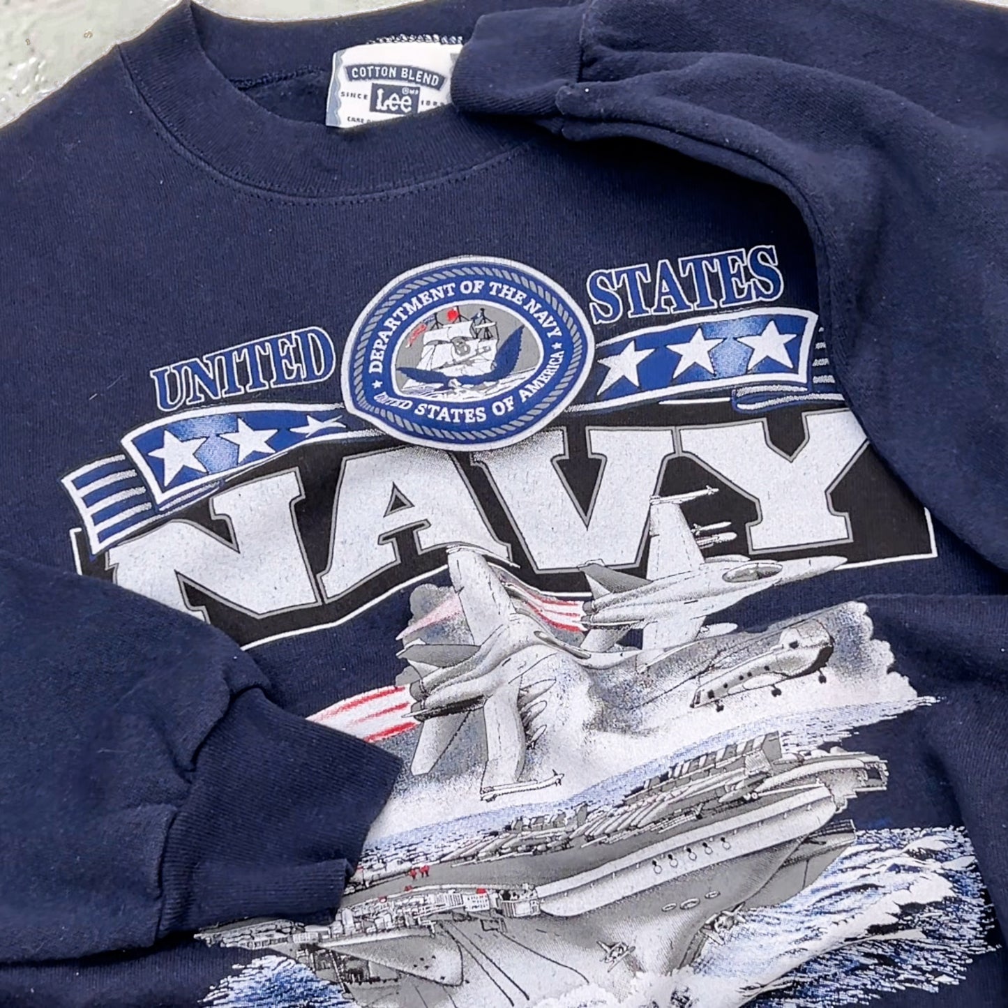 LEE NAVY CREWNECK